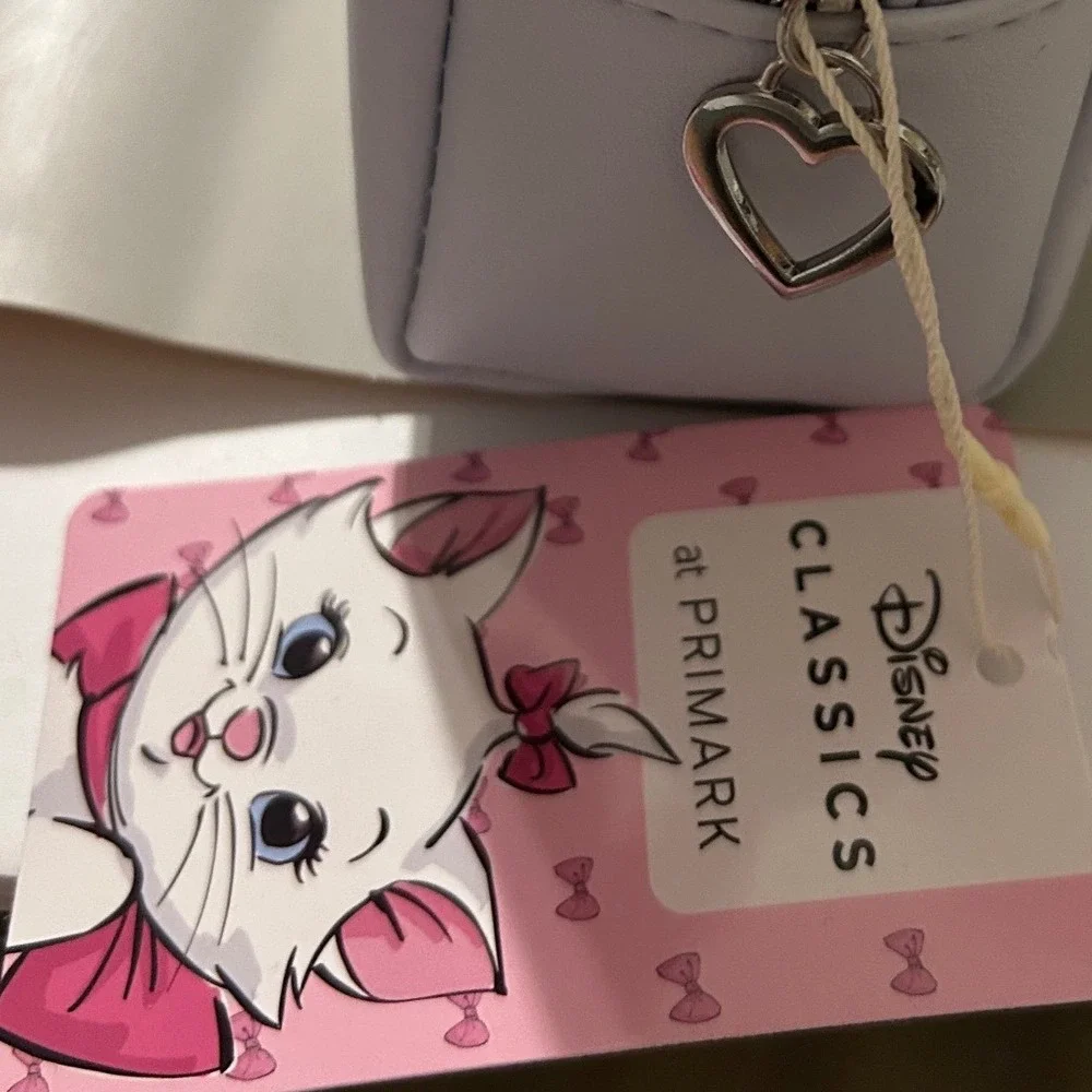 Disney Aristocats Marie Makeup Bag Light Blue Primark Heart Cosmetic Pouch NEW